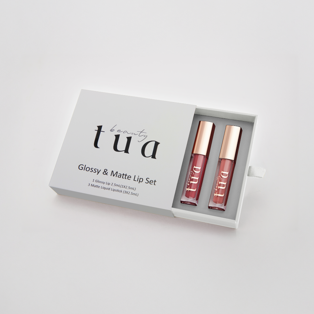 Set 3+1 rujuri lichide mate rezistente la transfer si luciu de buze